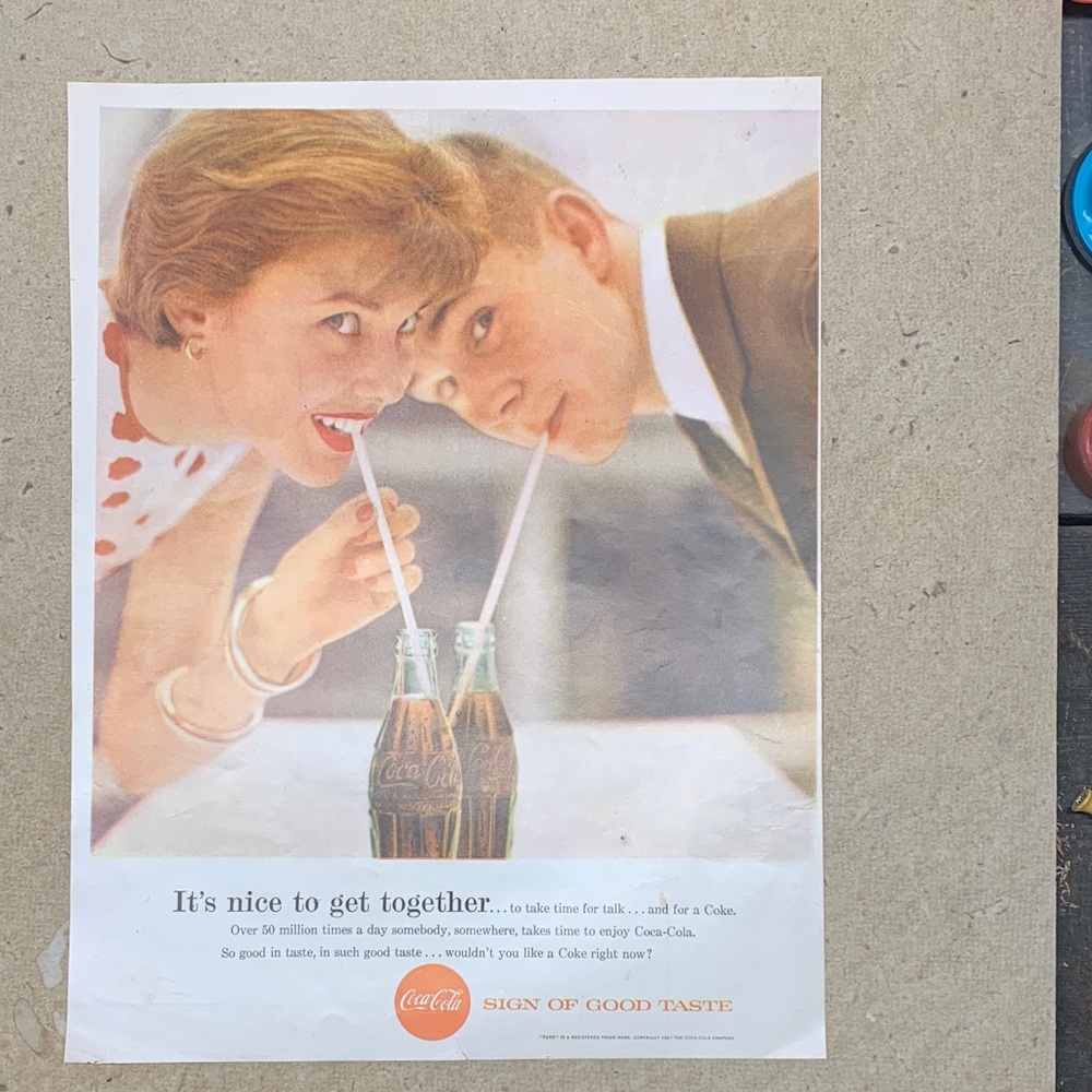 Vintage Boys Life Magazine June 1957 Coca Cola advertisement
